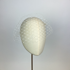 bridal birdcage small face veil ivory
