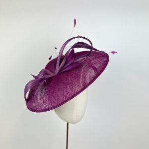 Amethyst purple classic downturn styilish saucer hat