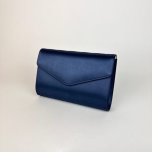 Navy blue satin evening clutch bag for mother of the bride, Rainbow Club