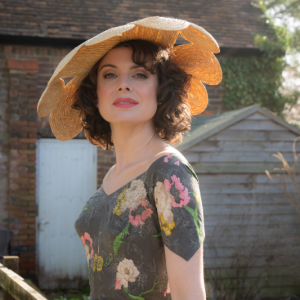 straw braid classic scalloped sunhat, vinatge feel handmade