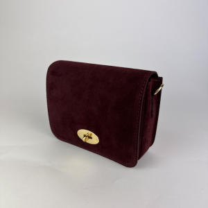 burgundy suede clutch bag