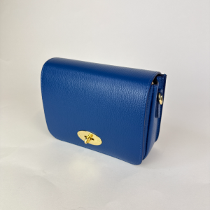 royal blue leather clutch bag