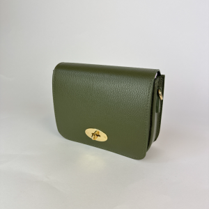 olive green clutch bag leather