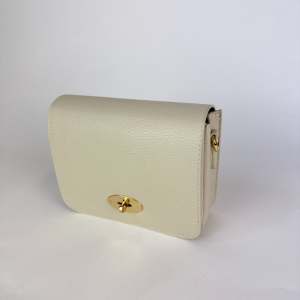 cream leather clutch bag