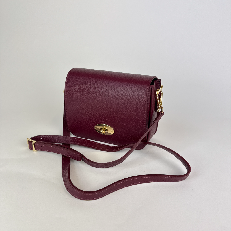 Classic Leather Clutch - Cranberry - Image 4