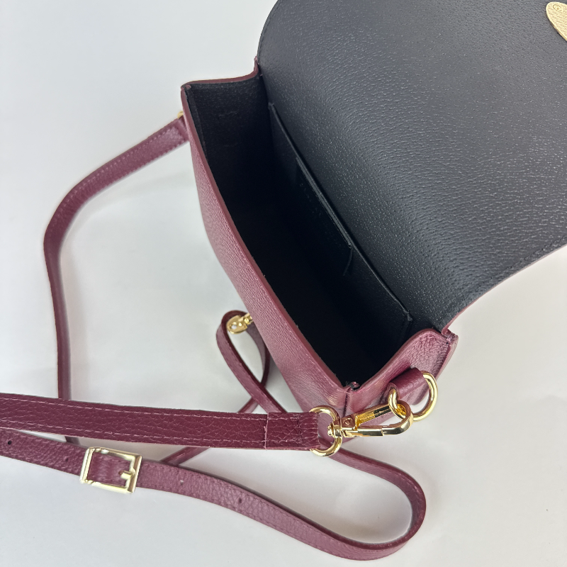 Classic Leather Clutch - Cranberry - Image 3