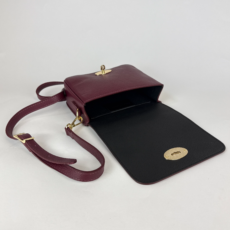 Classic Leather Clutch - Cranberry - Image 2