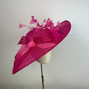 hot pink wedding hat large