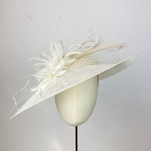 classic ivory wedding hat