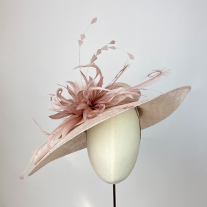 blush pink wedding hat
