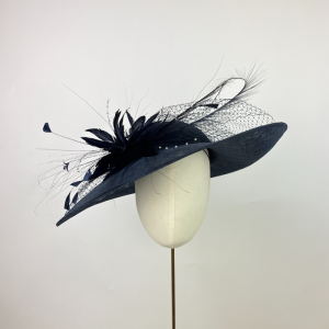 classic navy wedding hat