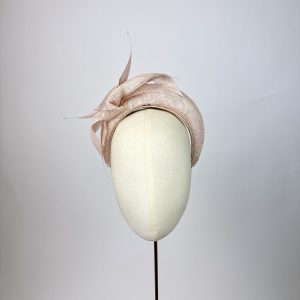 pale blush nude pink crown band for mother of the bride or wedding guest