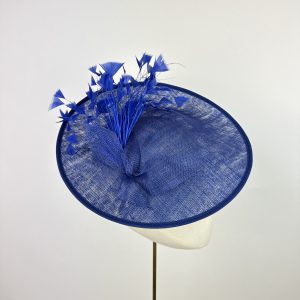Royal blue classic saucer hat for mother of the bride