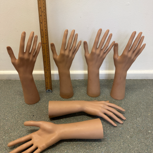 set of 6 glove or jewellery stands /hands