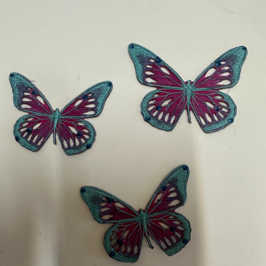 Machine Embroidered Butterflies