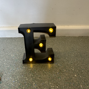 Light up Letter E