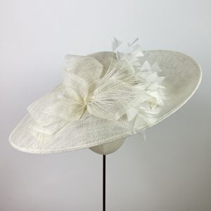 ivory classic mother of the bride hat